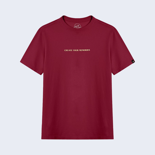 Camiseta Create Your Memories Bordô